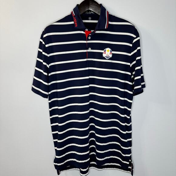 Ralph Lauren Other - Ralph Lauren RLX Men's USA 2018 Ryder Cup Striped Wicking Golf Polo Shirt M